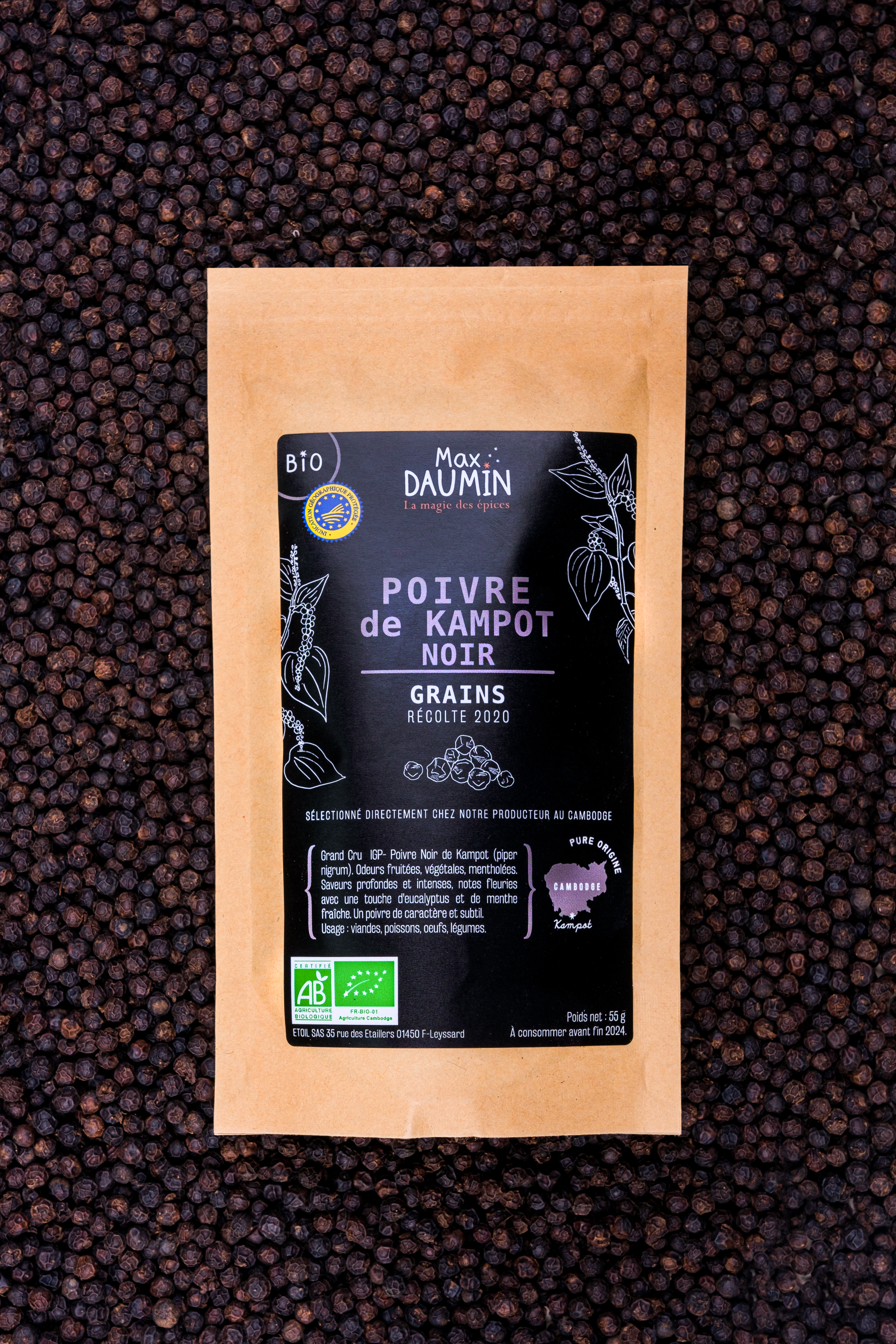 Poivre noir de Kampot IGP