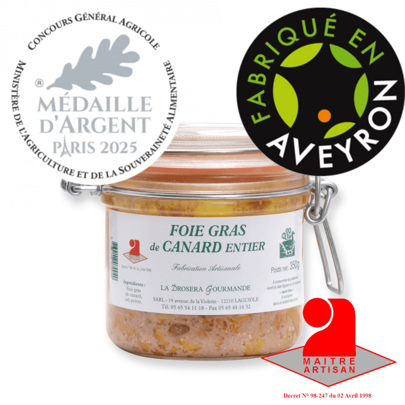 Foie Gras de canard entier, 350g