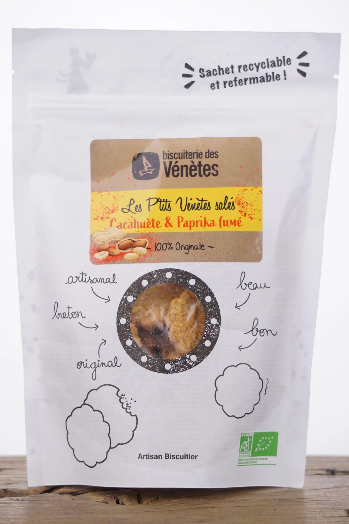 Biscuits Salés Cacahuète et Paprika Fumé