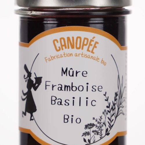 Confiture Mûre, Framboise et Basilic