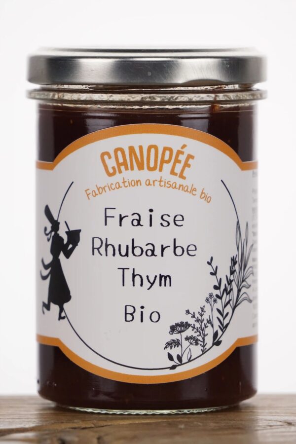 canopee-erdbeer-rhabarber-thymian-marmelade Marmelade Fraise, Rhubarbe et Thym