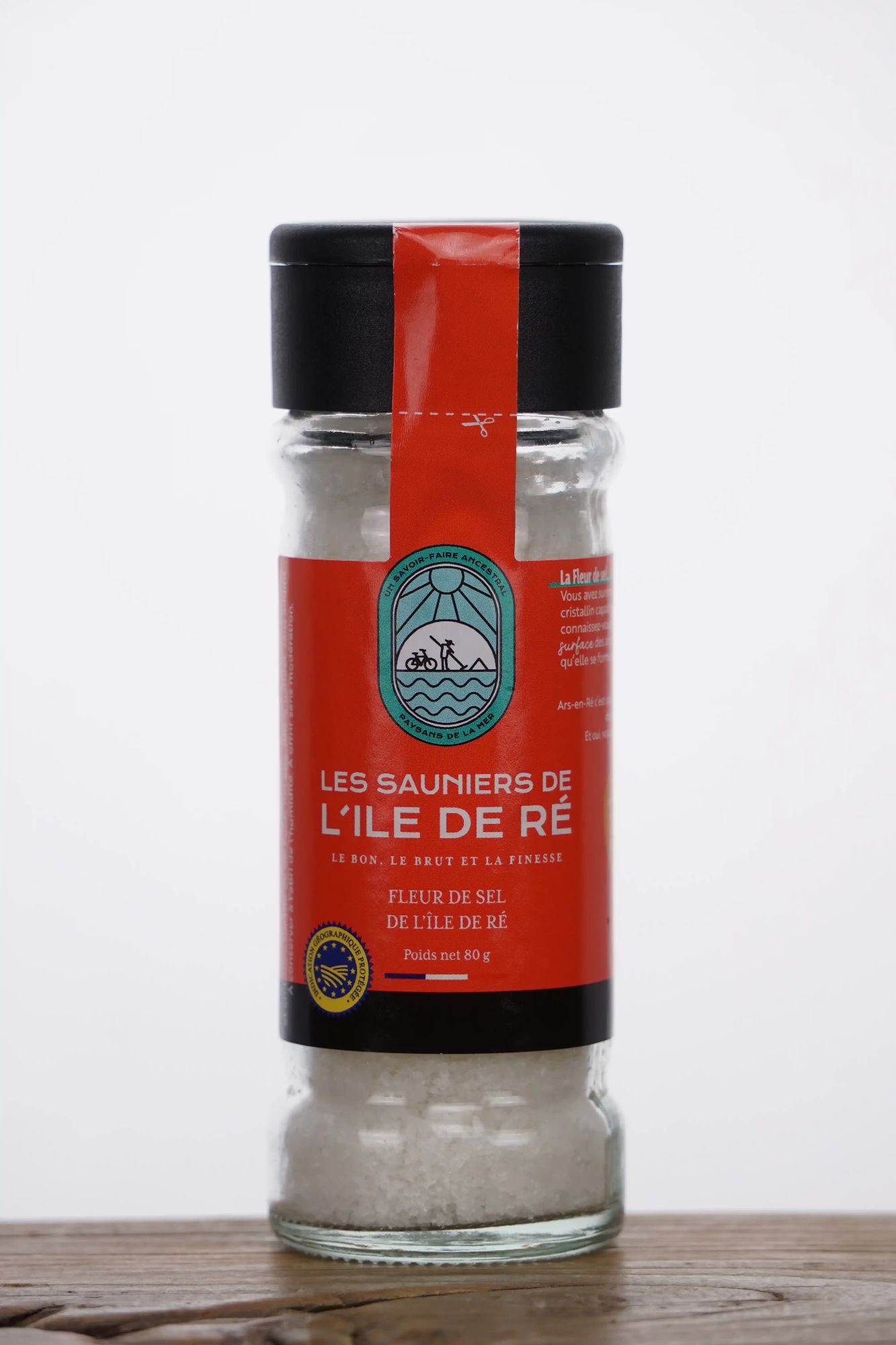 fleur-sel-muehle-meersalz Fleur de Sel de l'Île de Ré