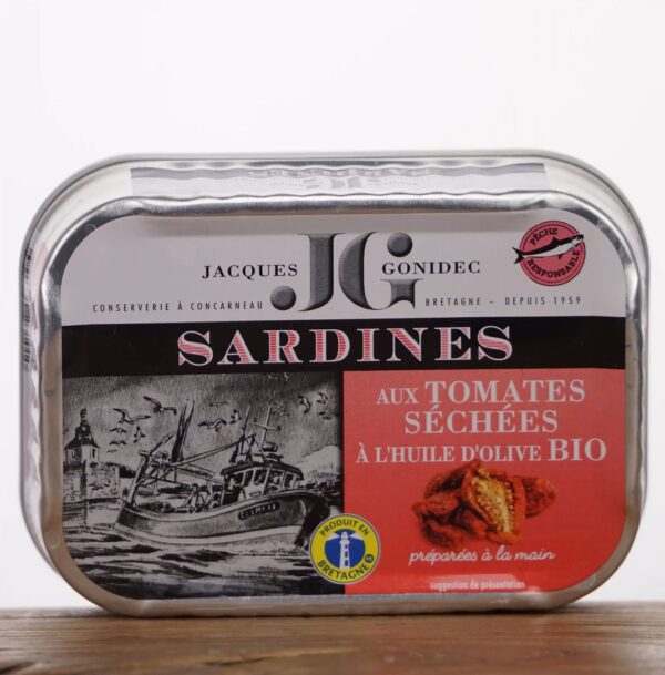 gonidec-sardinen-tomaten Sardines aux Tomates Séchées et Huile d'Olive