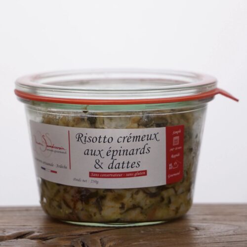 Risotto Crémeux aux Épinards et Dattes