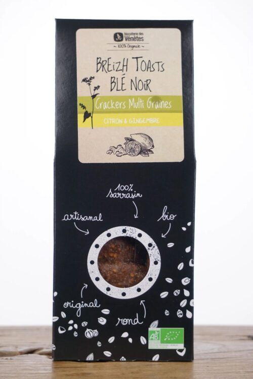Crackers Toastés Blé Noir Citron et Gingembre