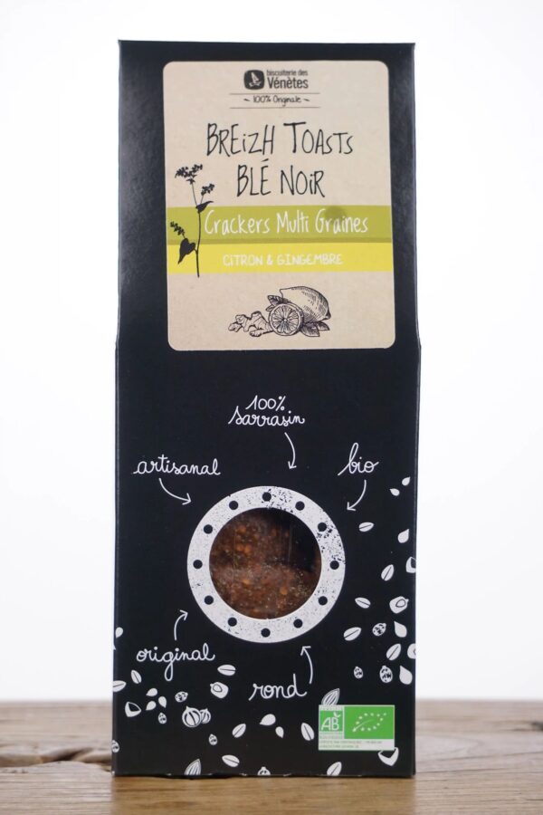 Crackers Toastés Blé Noir Citron et Gingembre